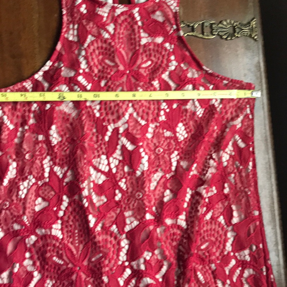 Red Lace Express Cocktail Dress - Picture 5 of 8